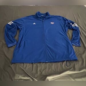 Kansas Jayhawks Adidas NCAA College Fleece zip up Jacket